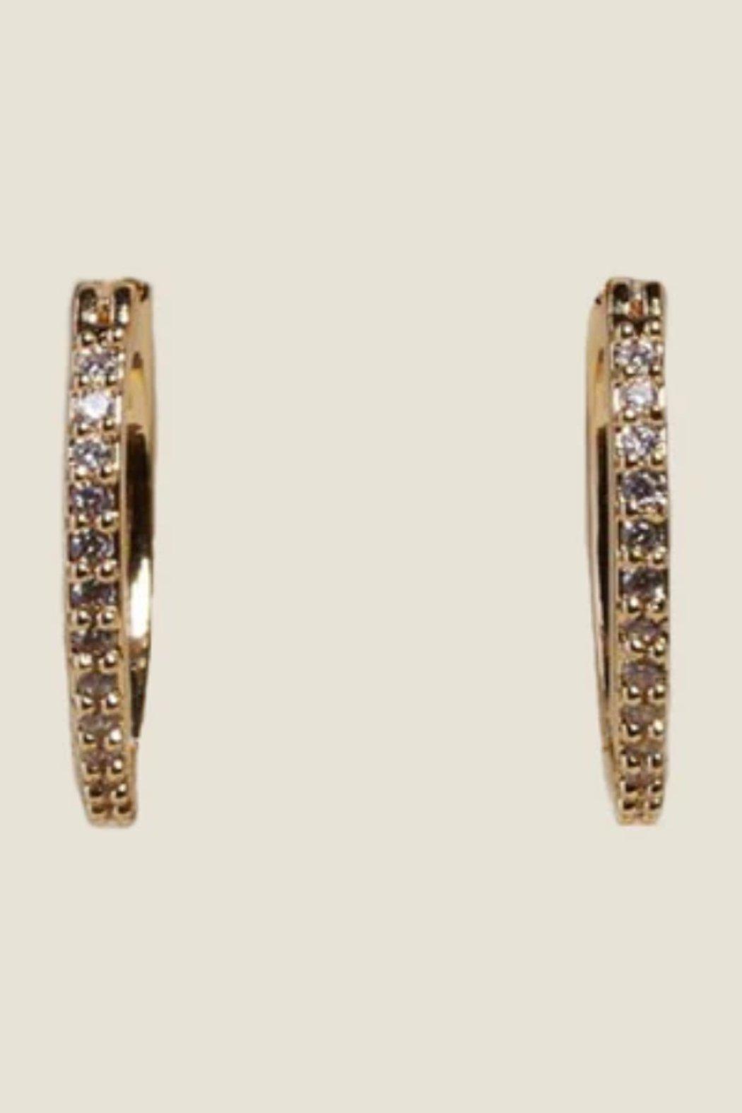 Gold Pavé Hoops Product Image