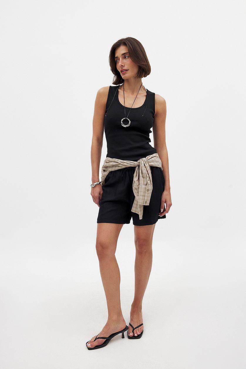 Scoop Neck Ribbed Tank Product Image