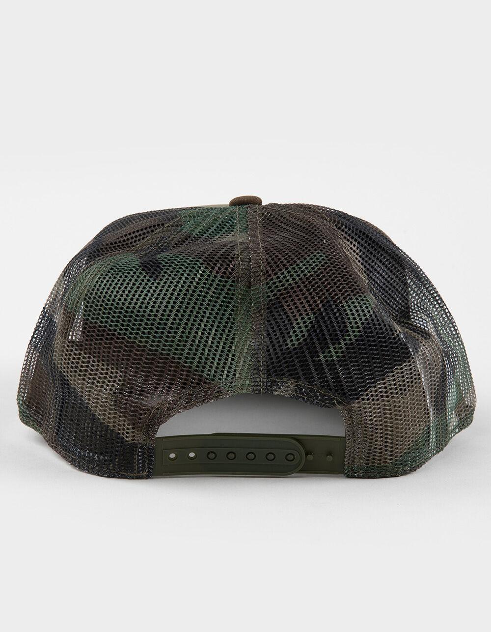 BRIXTON Game NetPlus Trucker Hat - CAMO GREEN Product Image