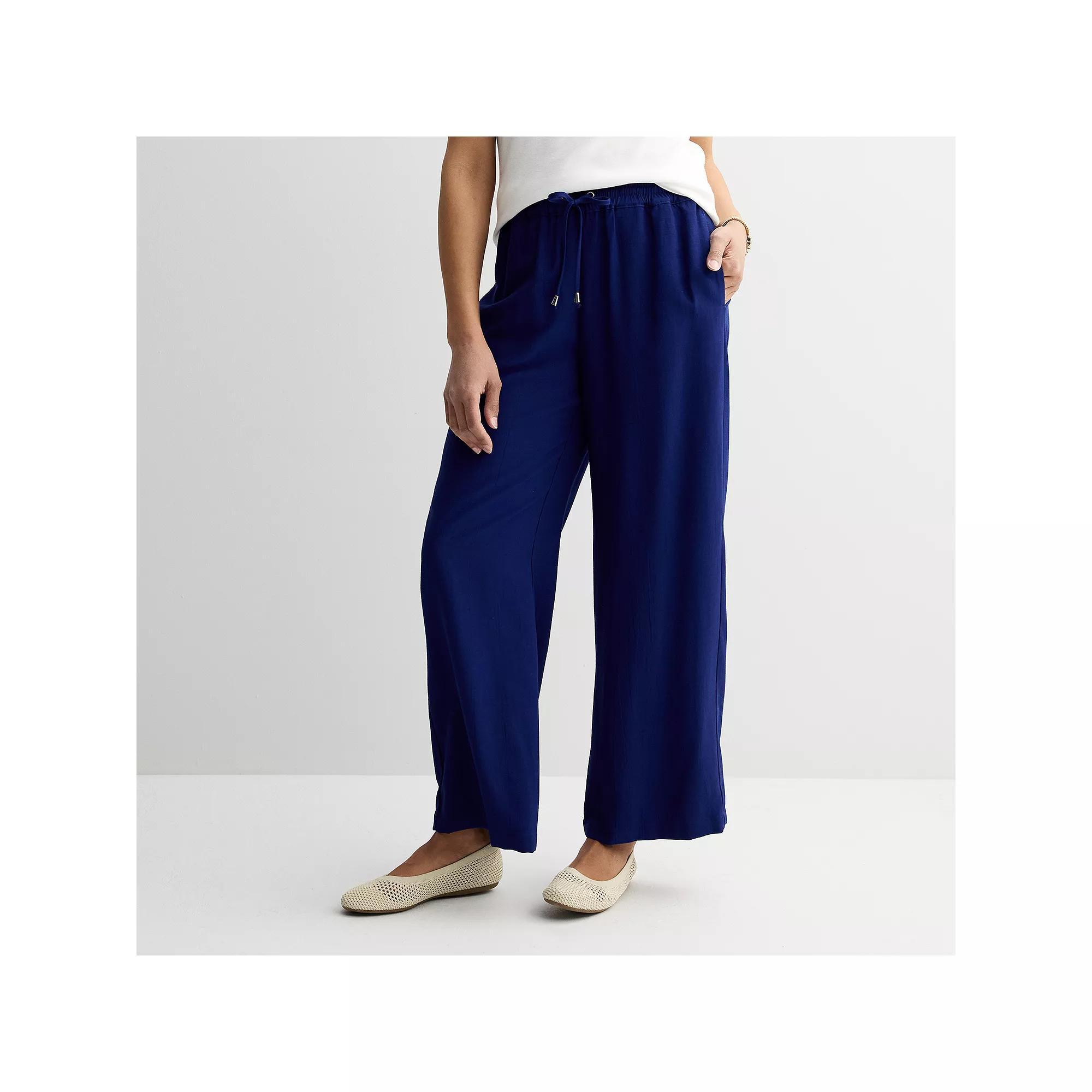 Women's Croft & Barrow® Relaxed Fit Pull-On Pants, Size: XS, Felix Blue Product Image