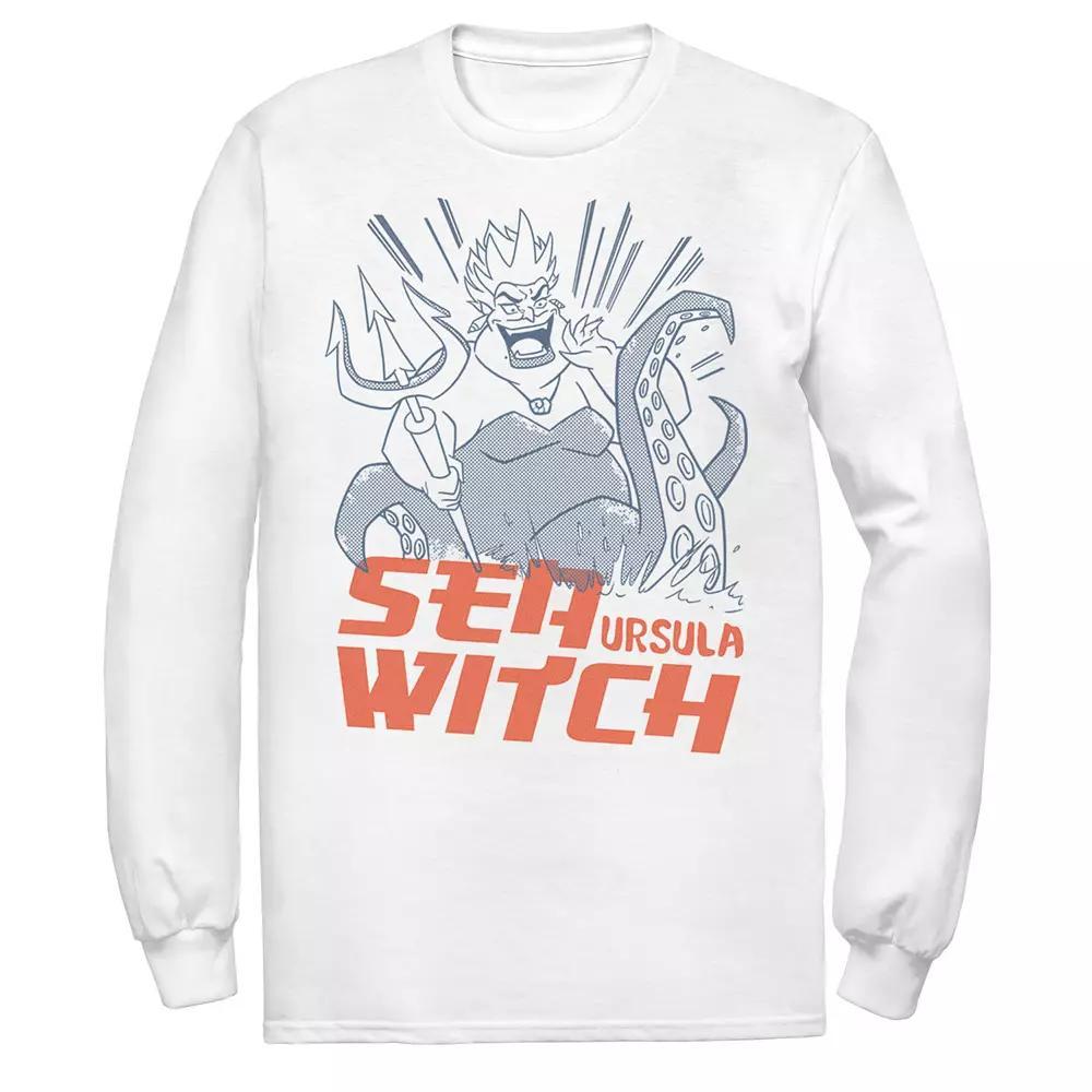 Men's Disney The Little Mermaid Ursula Sea Witch Portrait Long Sleeve Tee,  Product Image
