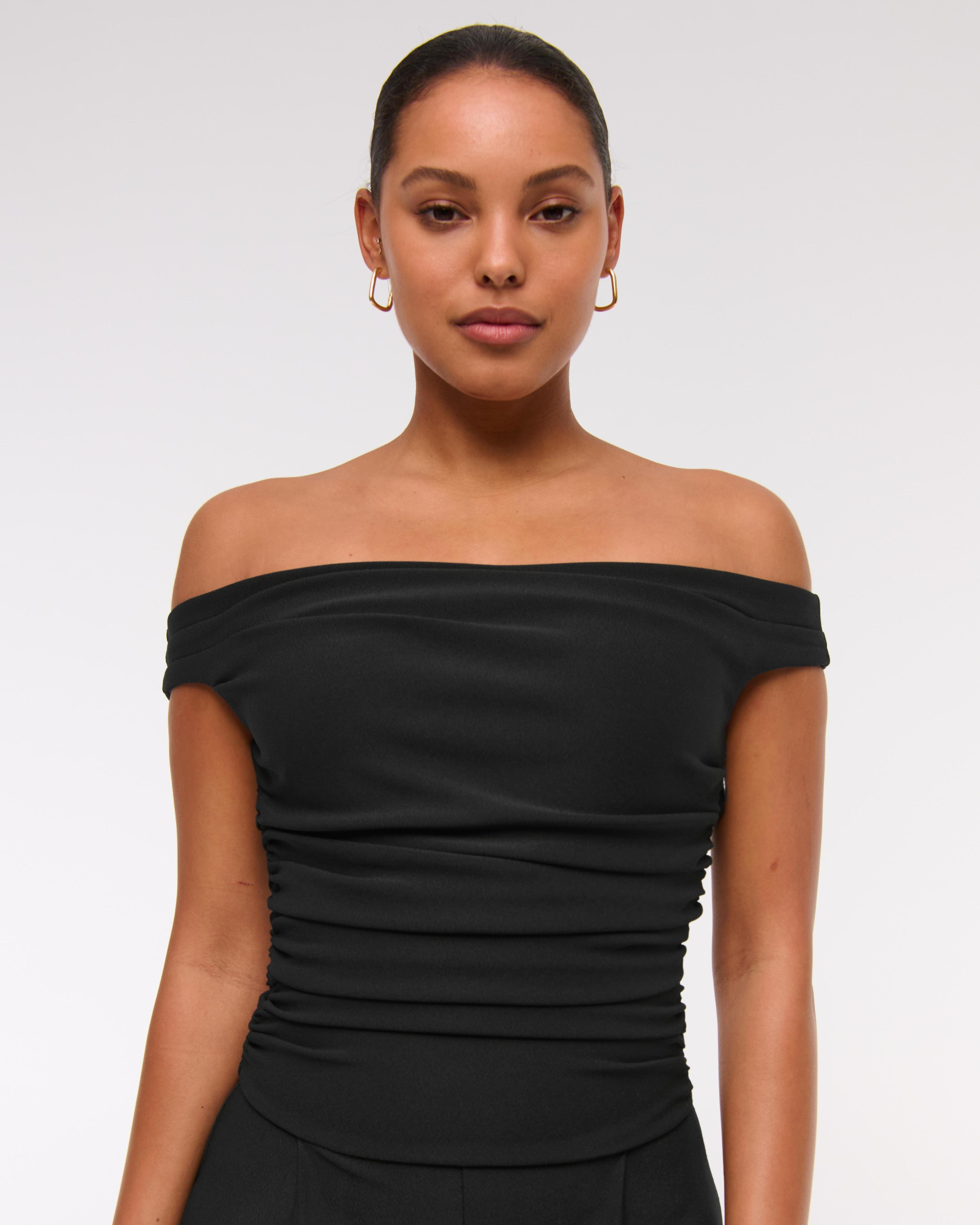 Off-The-Shoulder Draped Jumpsuit Product Image