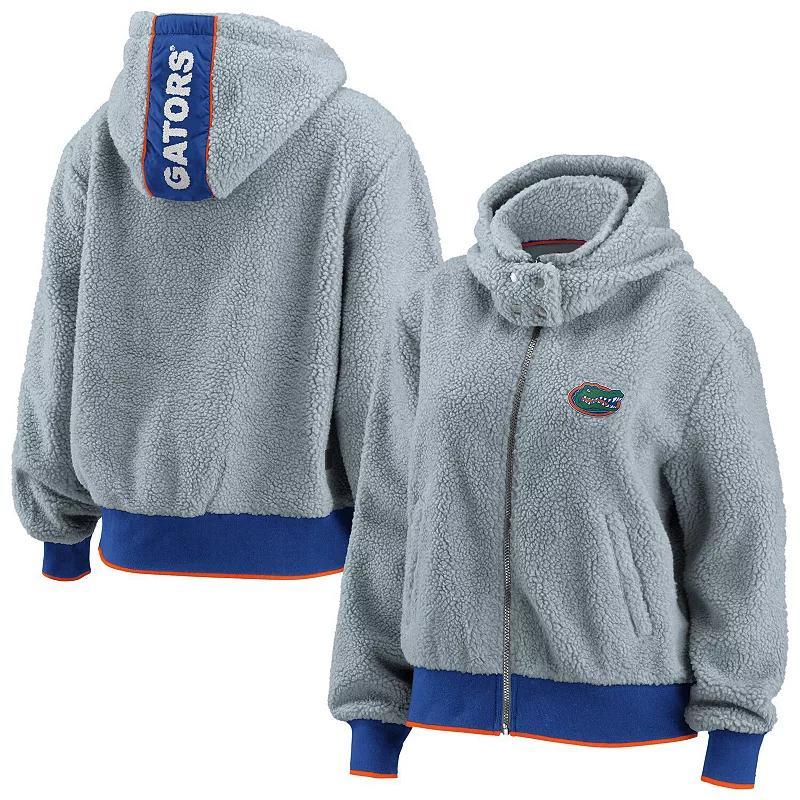 Womens WEAR by Erin Andrews Gray Florida Gators Sherpa Full-Zip Hoodie Product Image