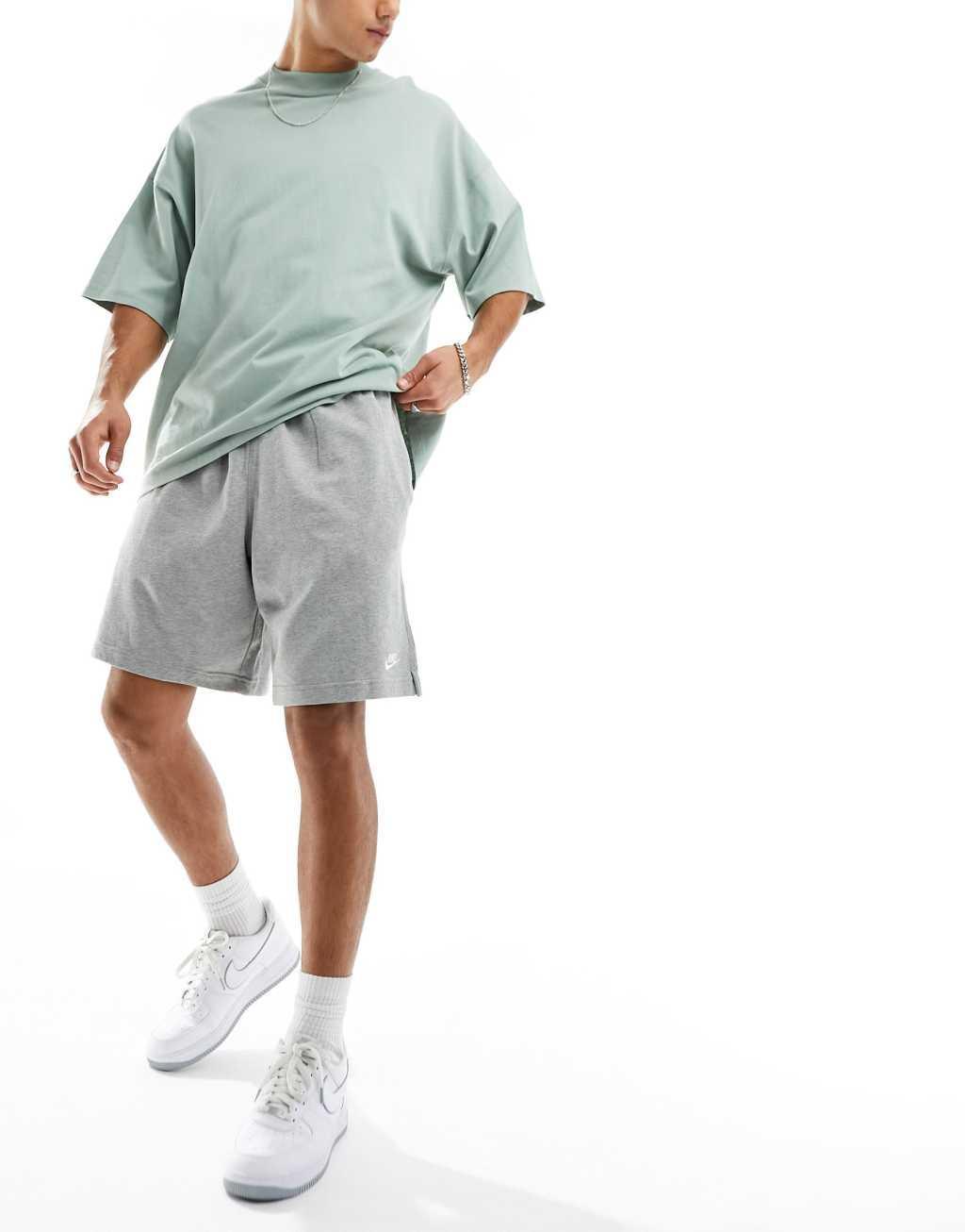 Nike Club knit shorts in gray Product Image