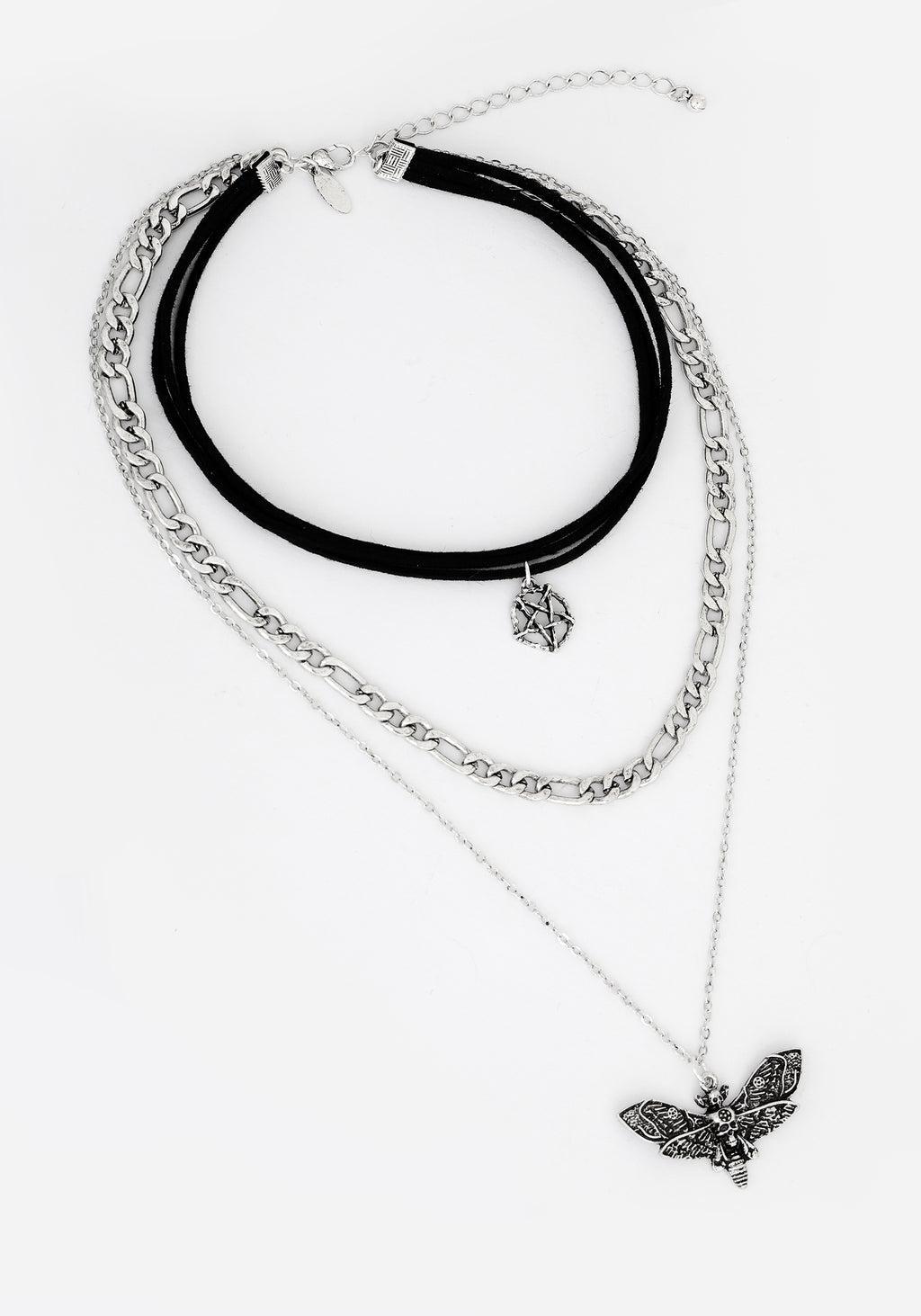 Mortmoth Layered Choker Necklace Product Image