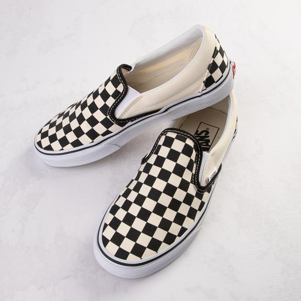 Vans Slip-On Checkerboard Skate Shoe White Product Image