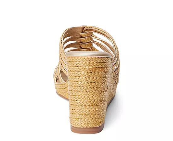 Beach Womens Laney Wedge Raffia Product Image