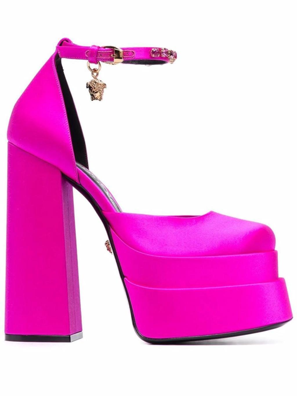 Medusa Aevitas Satin Platform Pumps In Pink Product Image