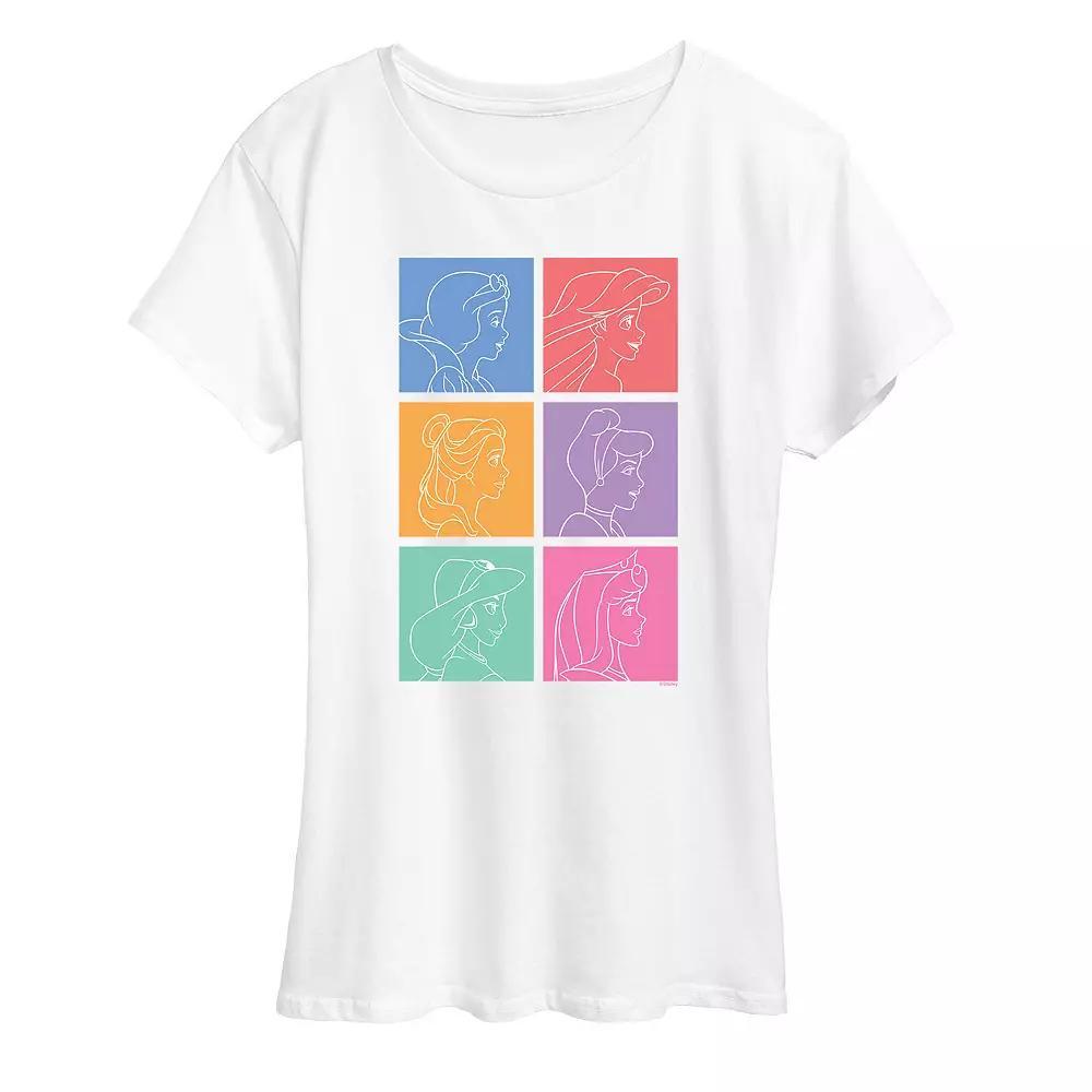 Disney Princess Women's Grid Graphic Tee, Girl's,  Product Image