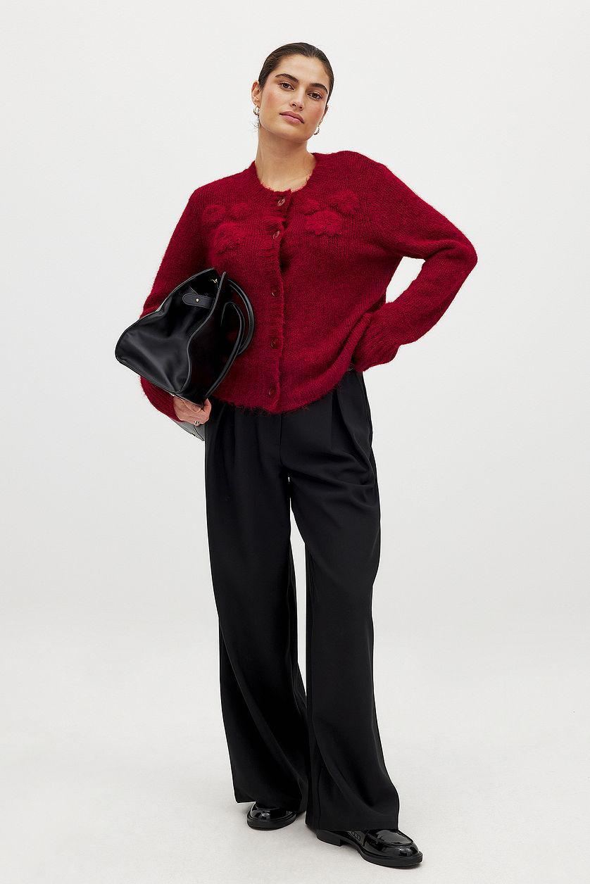 Knitted Flower Cardigan Product Image