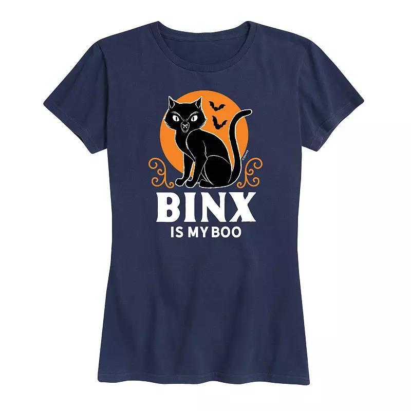 Disney's Hocus Pocus Women's Binx Is My Boo Graphic Tee, Girl's, Size: Medium, Black Product Image