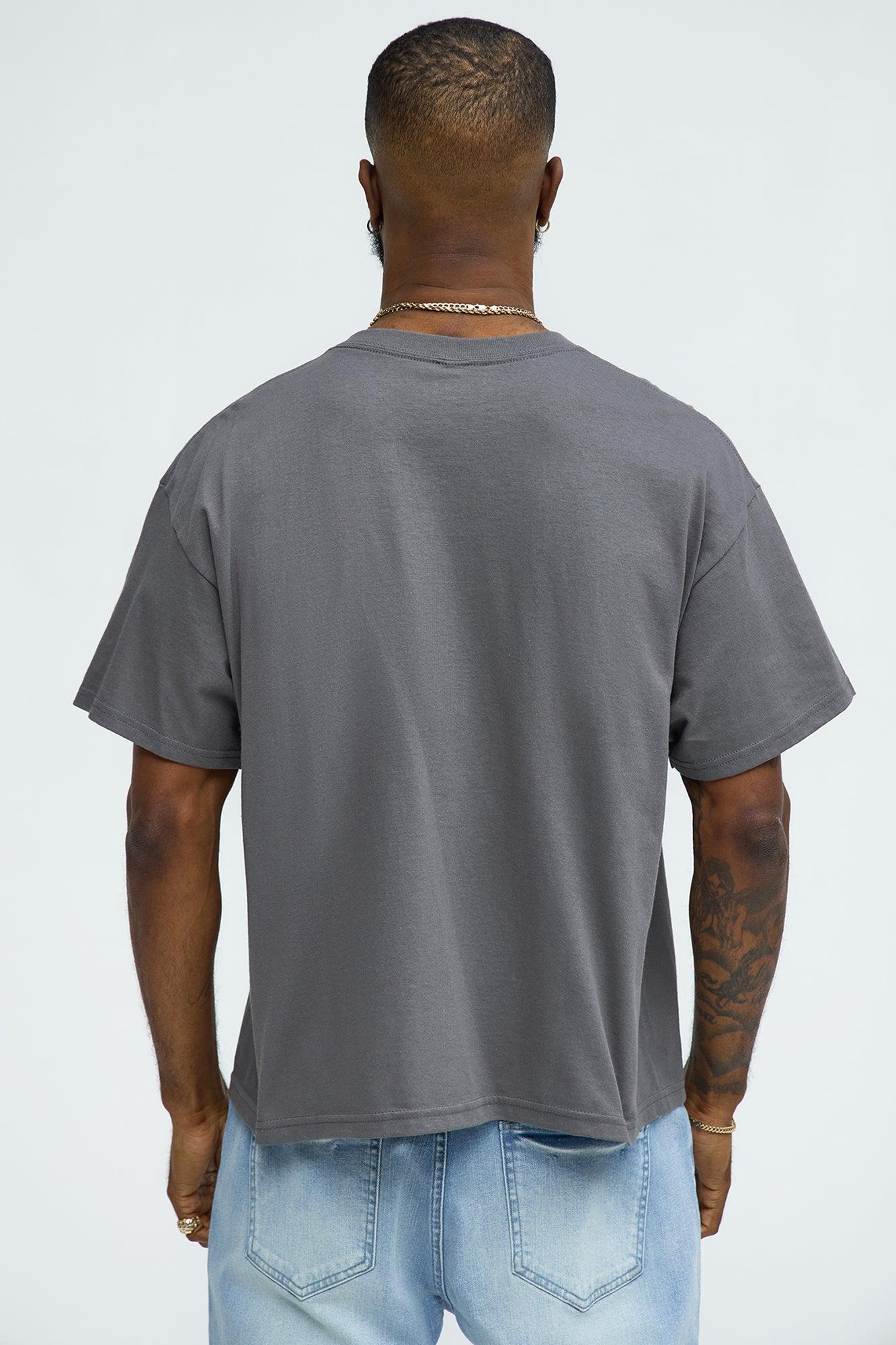The LAnd Short Sleeve Cropped Tee - Charcoal Product Image
