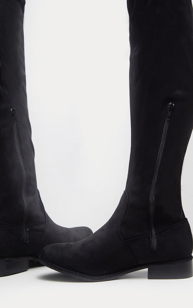 Black Flat Over The Knee Boot Product Image