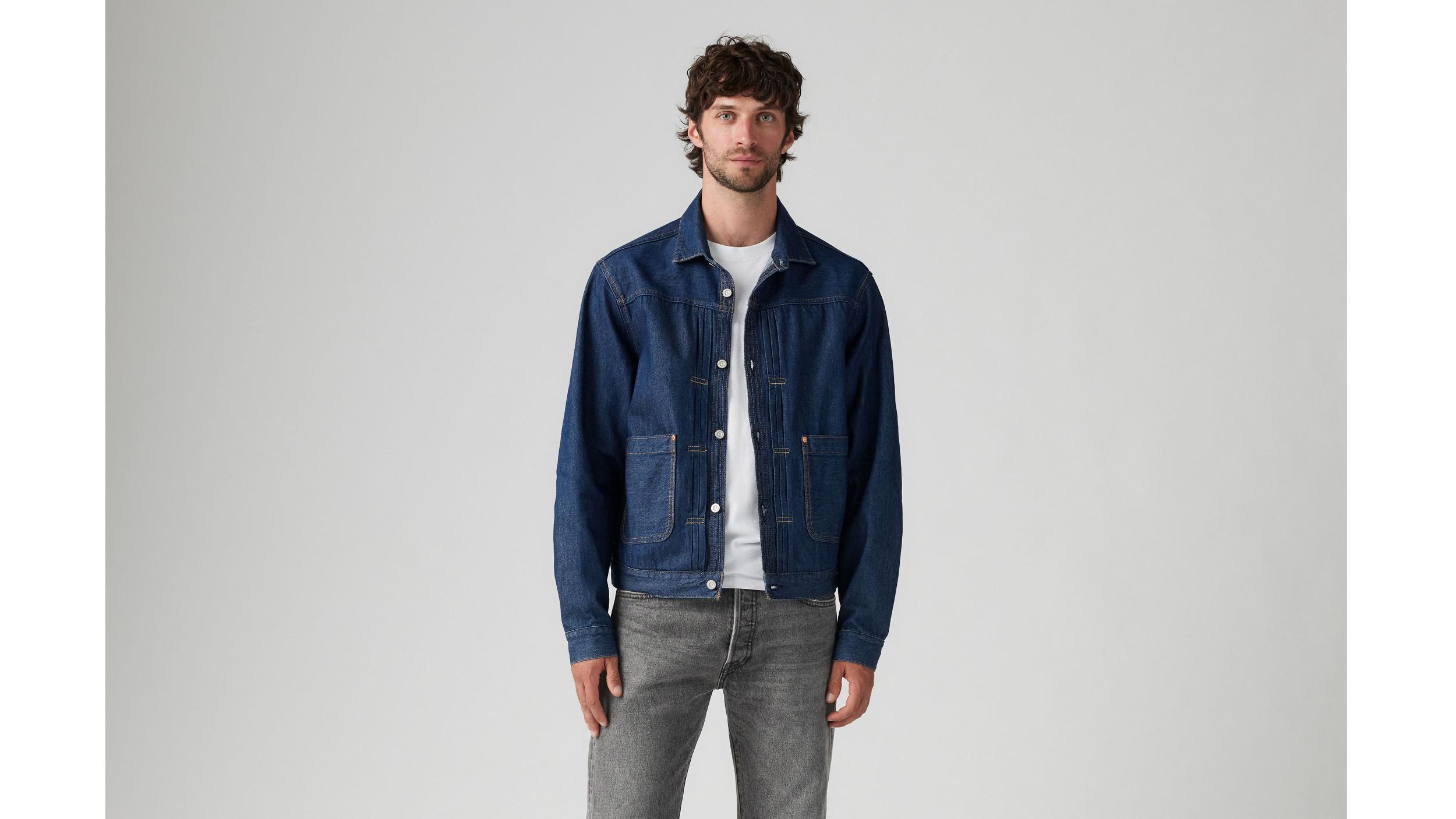 Lightweight Pleated Blouse Trucker Jacket Product Image