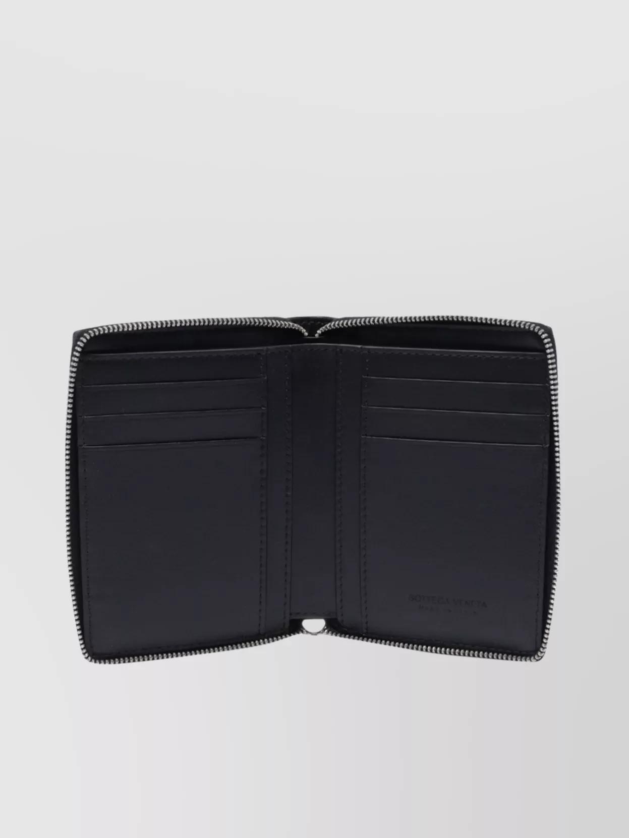 BOTTEGA VENETA Folded Textured Zip Around Wallet Product Image