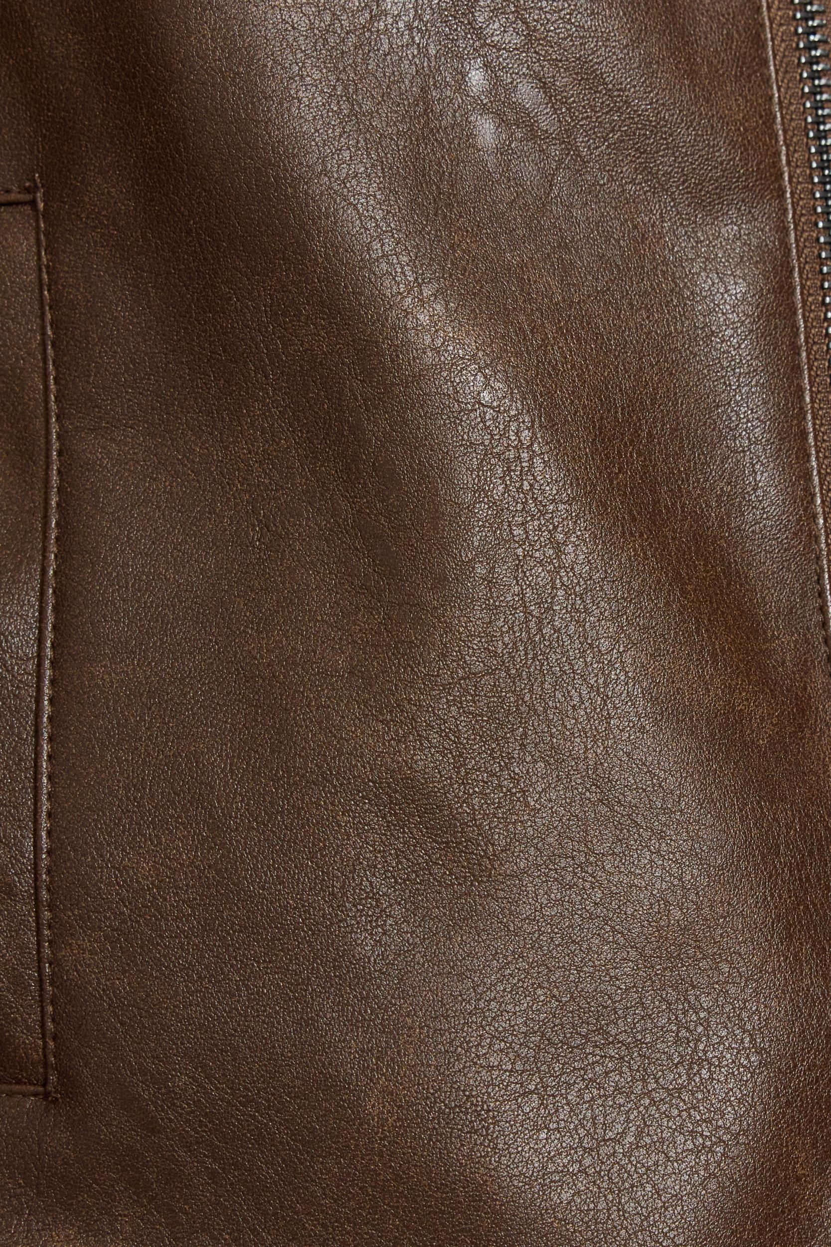 Faux Leather Worker Jacket Product Image
