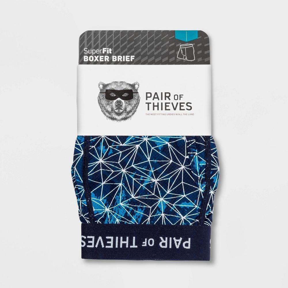 Pair of Thieves Mens Super Fit Web Boxer Briefs - Blue/Purple/White M Product Image