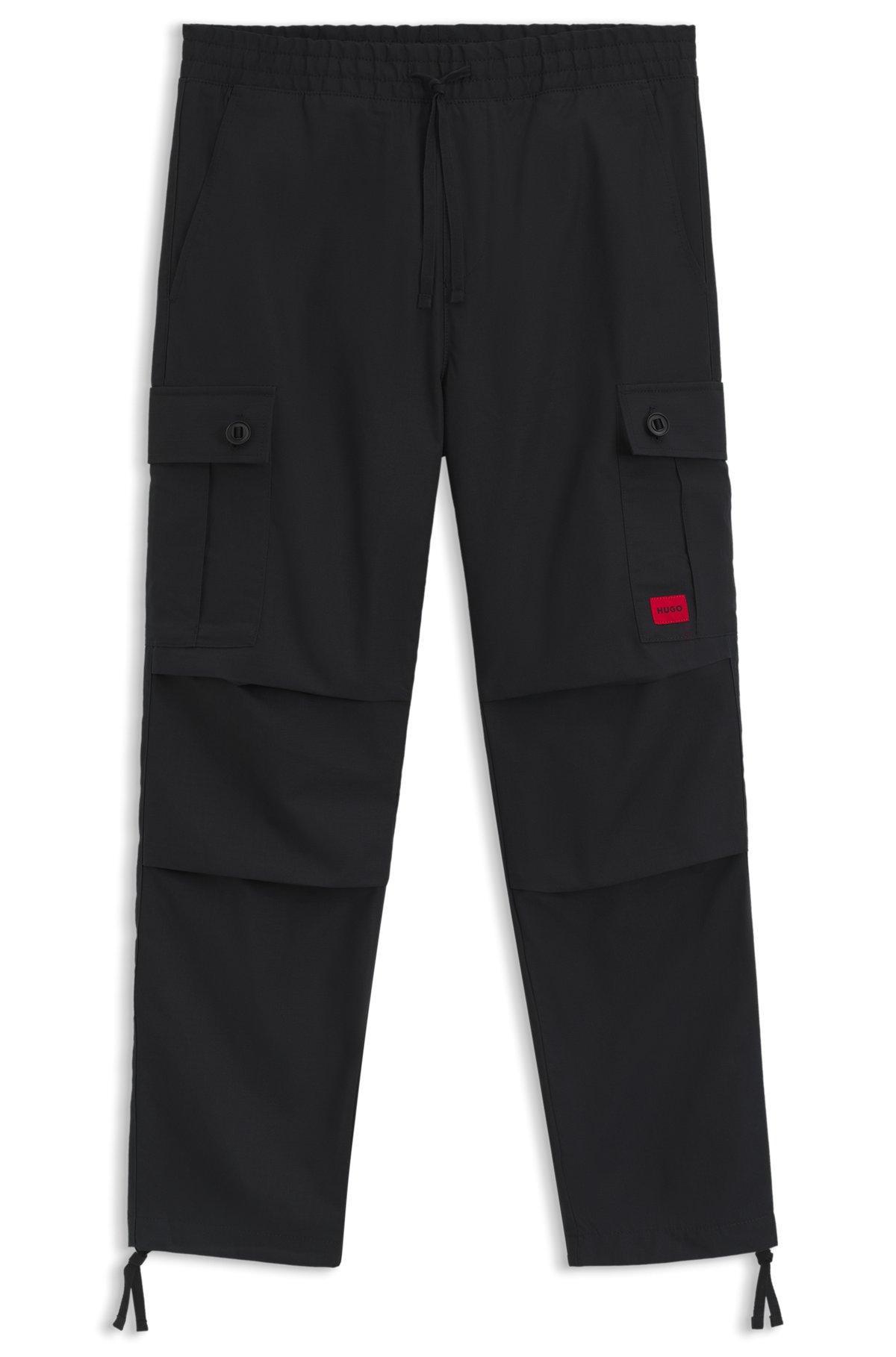 Regular-fit cargo trousers in ripstop cotton Product Image
