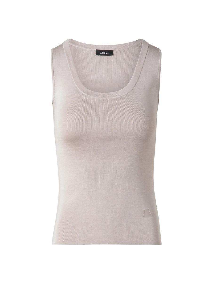 Womens Silk U-Neck Tank Product Image