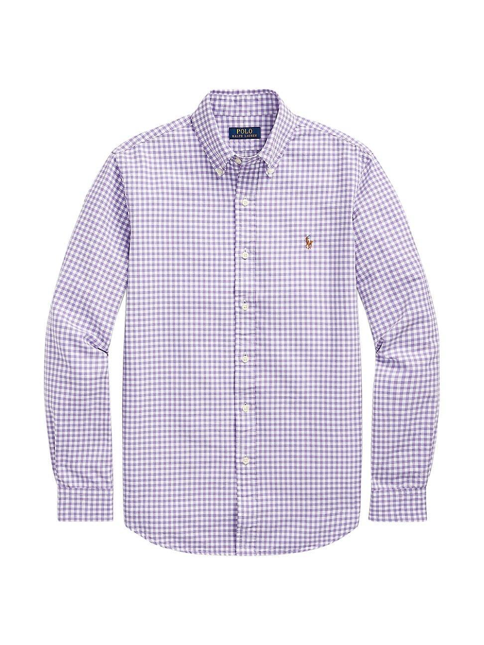 Mens Classic-Fit Gingham Oxford Shirt Product Image