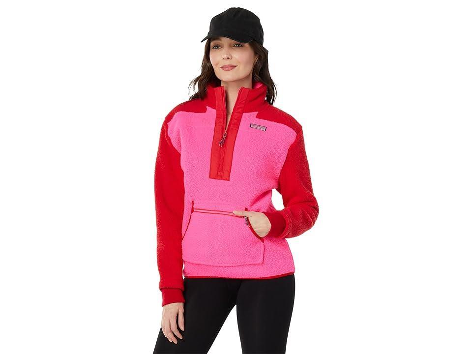 Vineyard Vines Color-Blocked Sherpa Supershep (Neon Crazy ) Women's Clothing Product Image