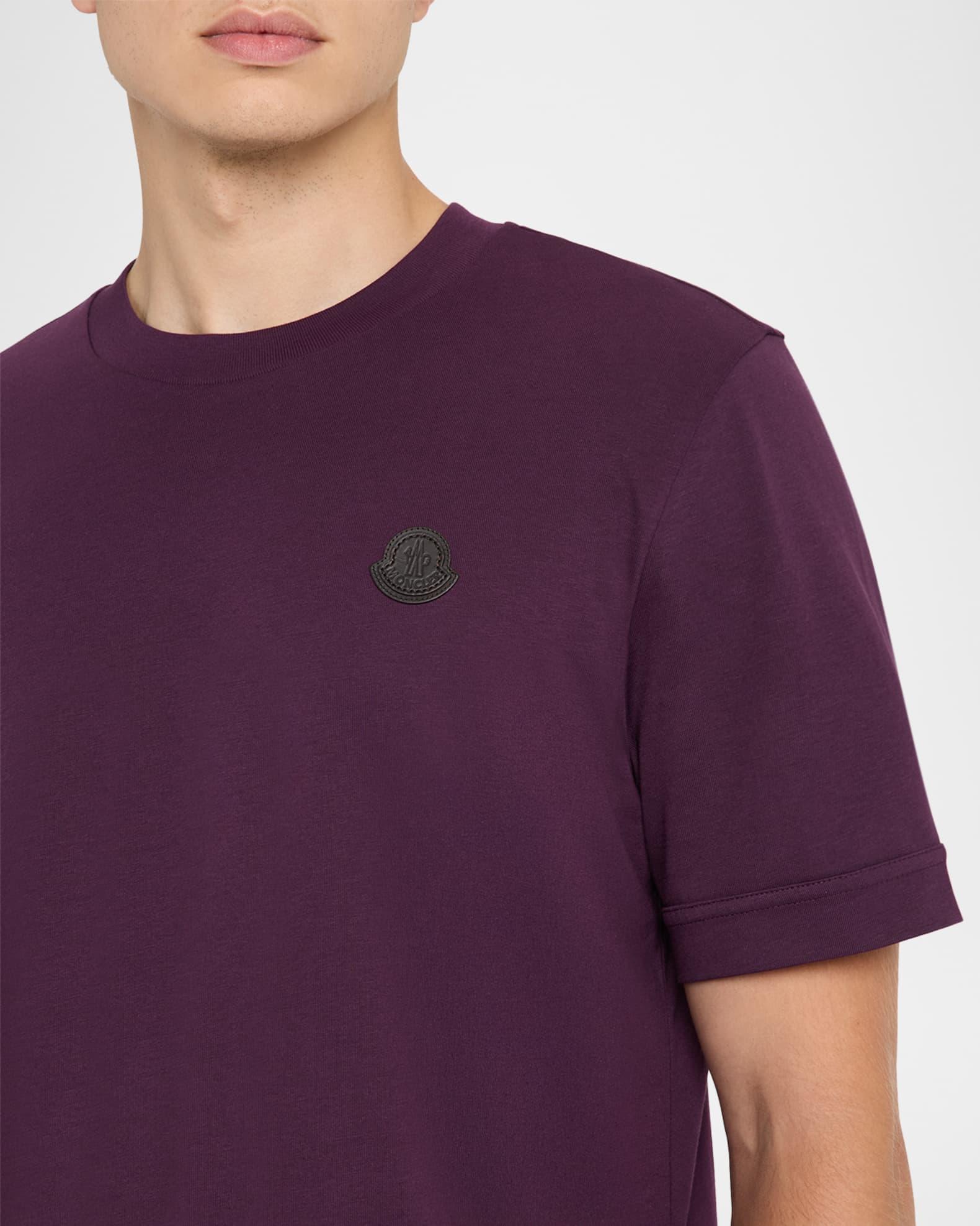 Men's Leather Logo Crewneck T-Shirt Product Image