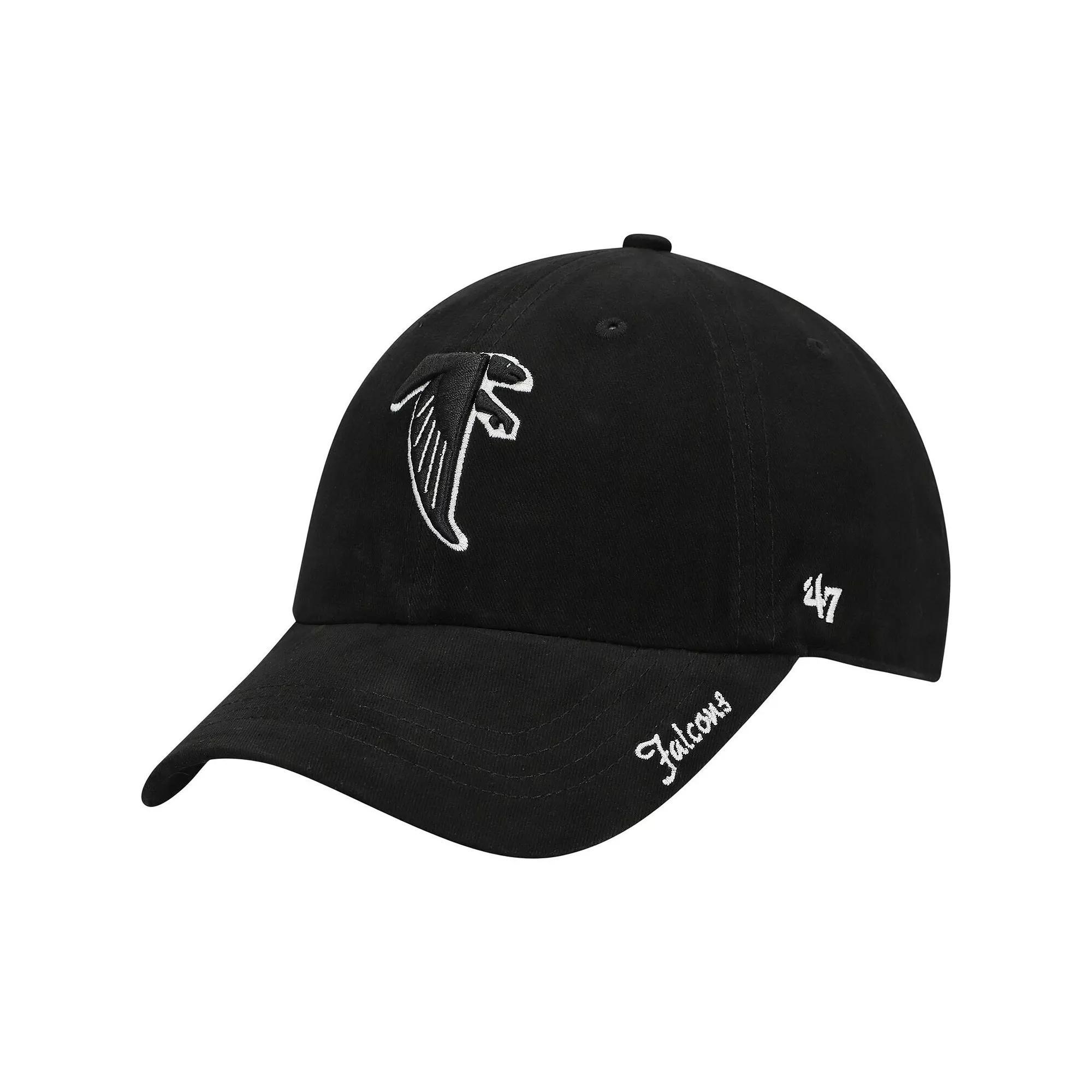 Women's '47 Black Atlanta Falcons Miata Clean Up Legacy Adjustable Hat Product Image