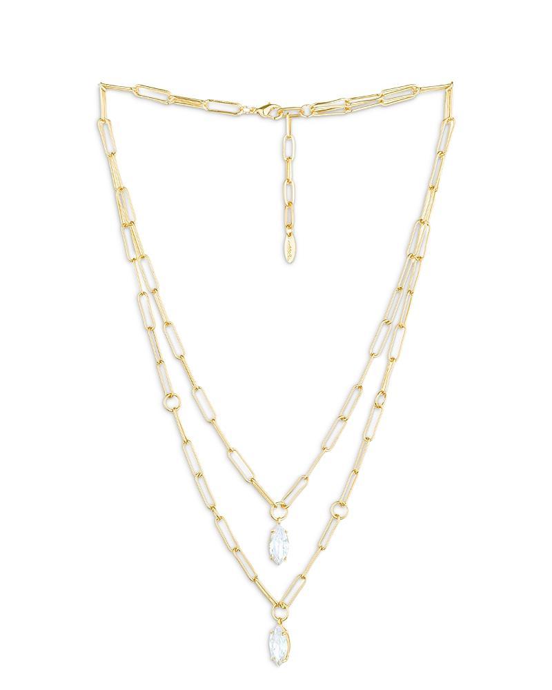 Ettika Double Layer Crystal Pendant Necklace, 18-20 Product Image