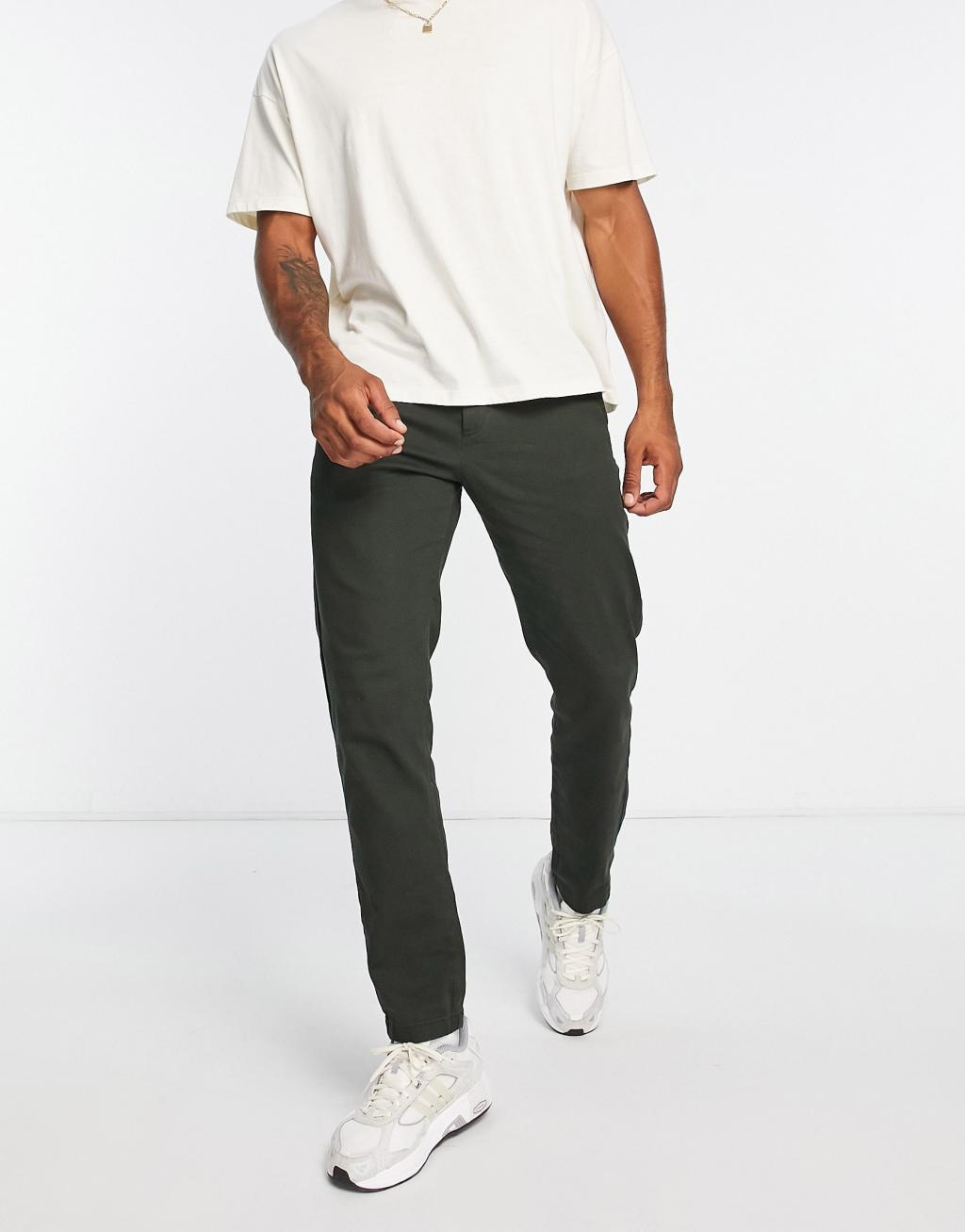 Jack & Jones Intelligence ollie regular fit chinos in khaki Product Image