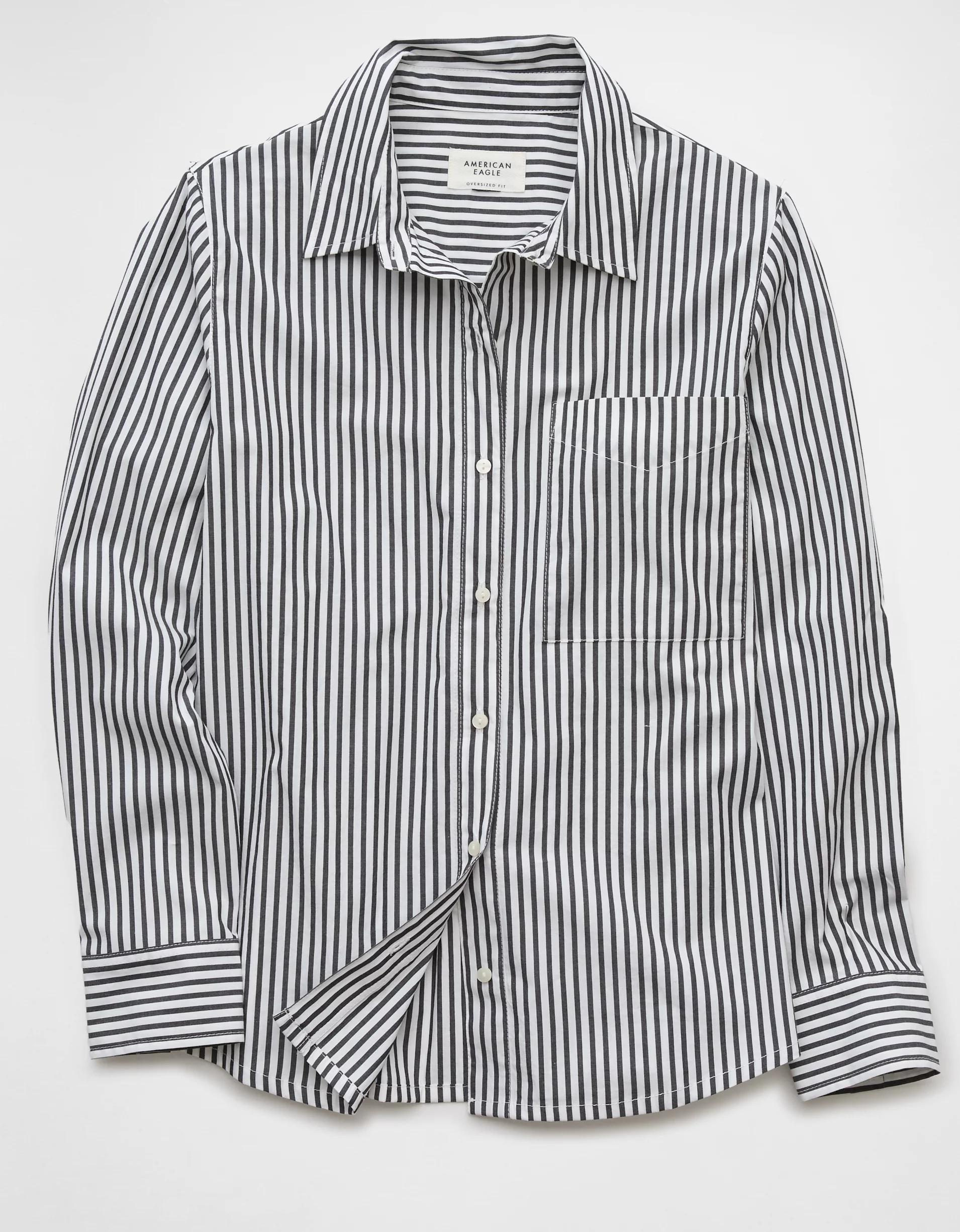 AE Long-Sleeve Button-Up Shirt Product Image