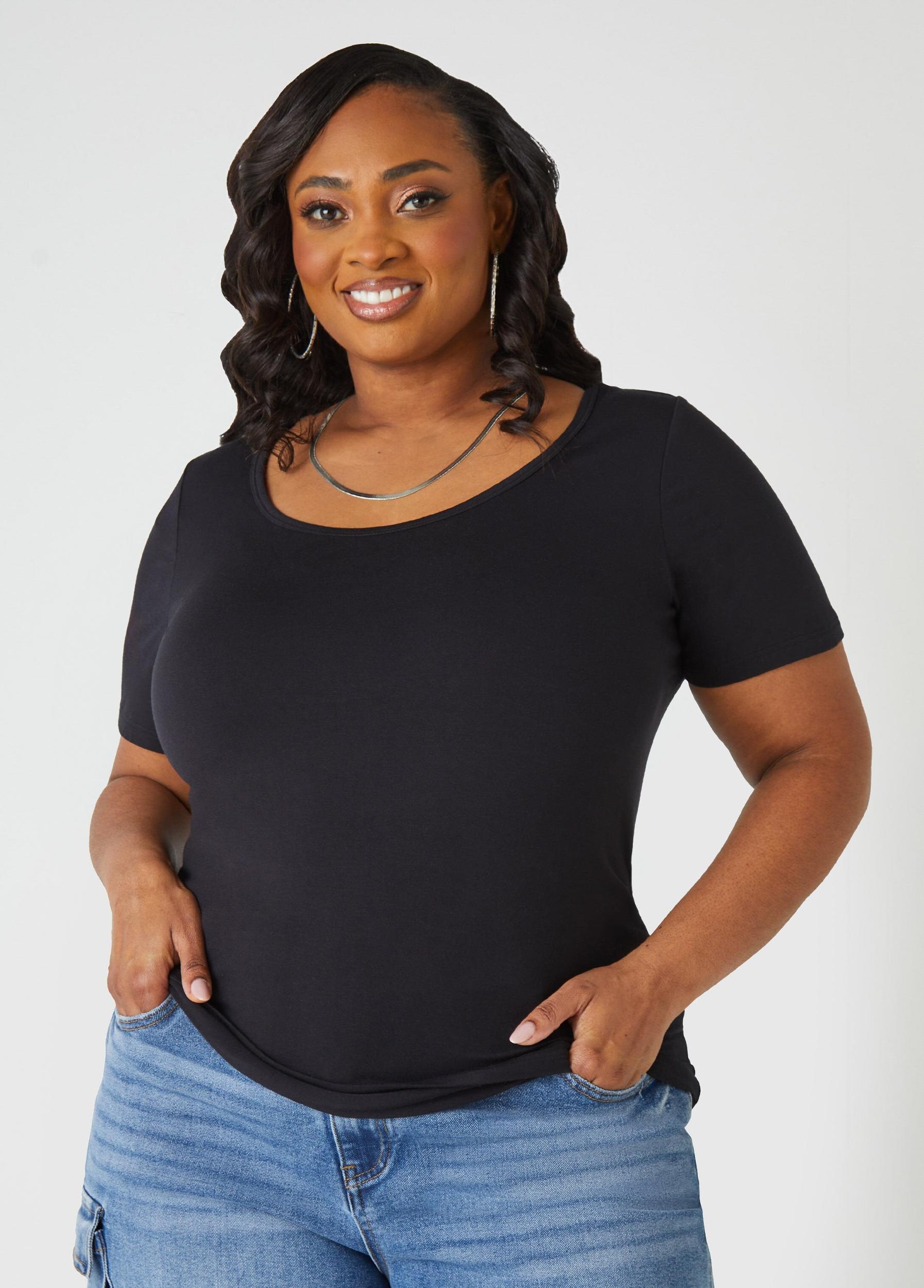 Plus Size The Basic Jersey Tee Ashley Stewart Product Image