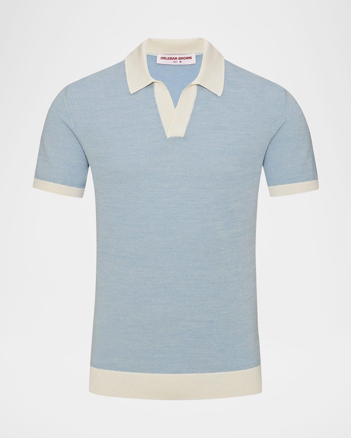 Mens Horton Contrast-Trim Polo Shirt Product Image