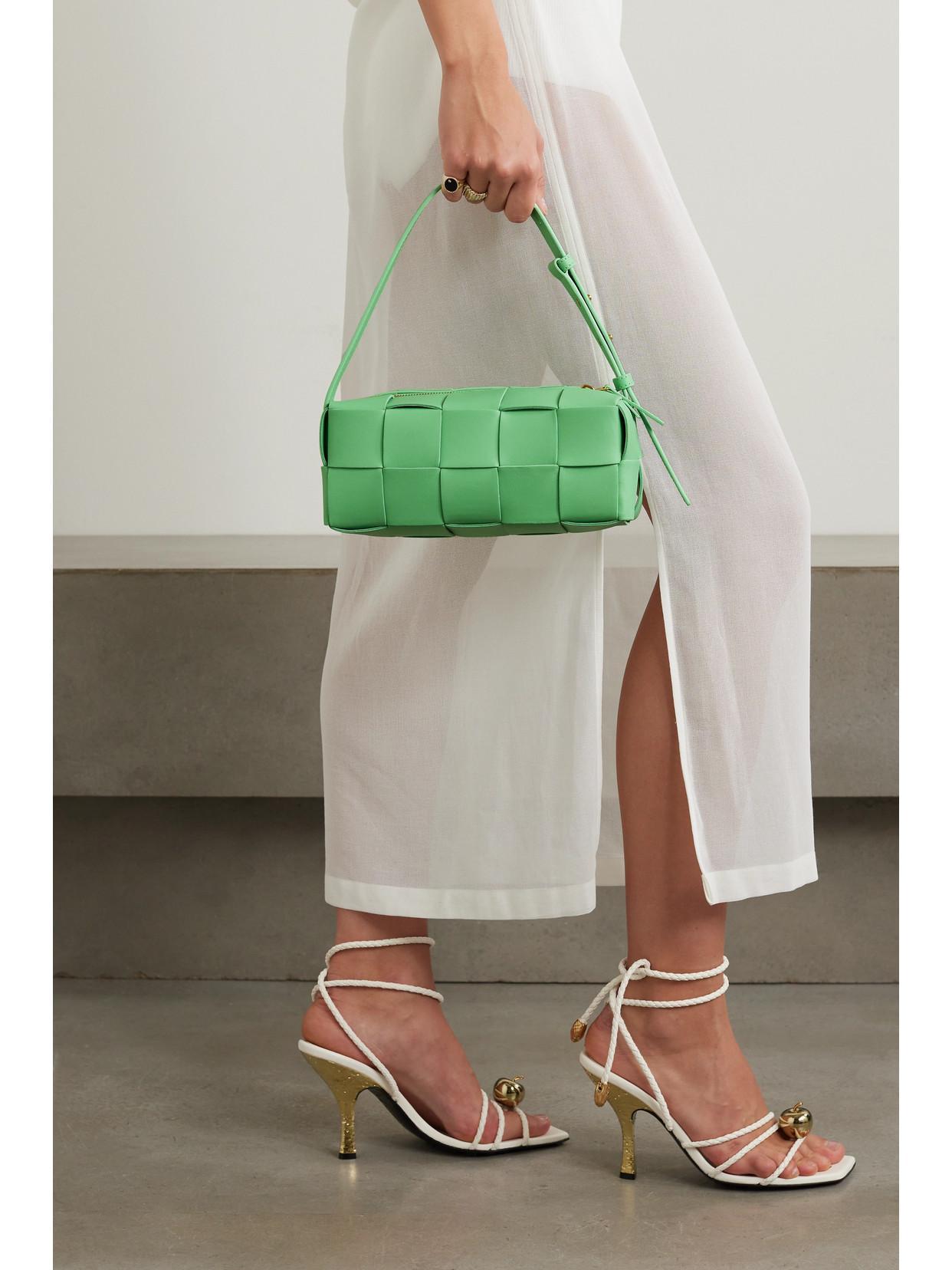 BOTTEGA VENETA Small Brick Cassette Shoulder Bag In Green Product Image