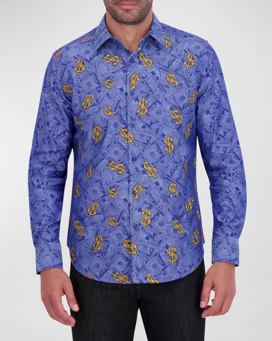 Mens Bankroll Jacquard Button-Front Shirt Product Image