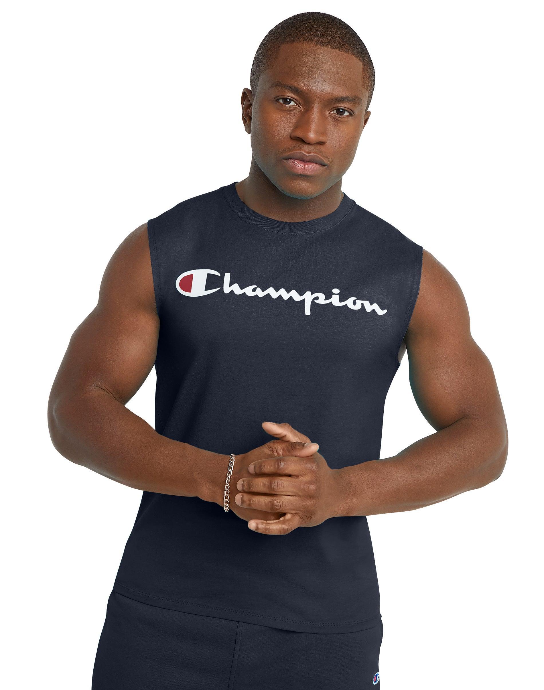 Mens Champion Logo Graphic Muscle Tee Product Image