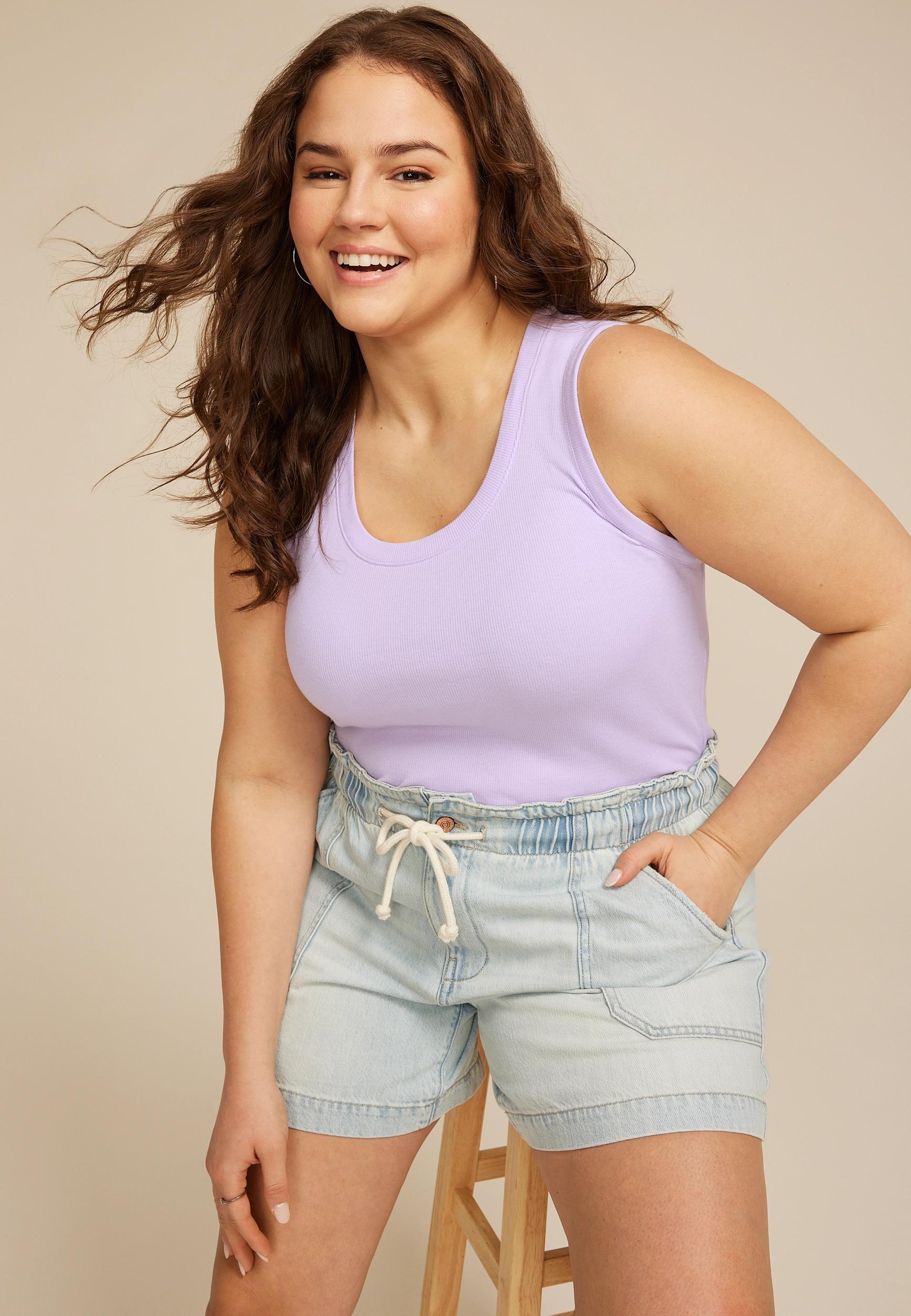 Maurices 4X Plus Size Womens 24/7 U Line Tank Top Product Image