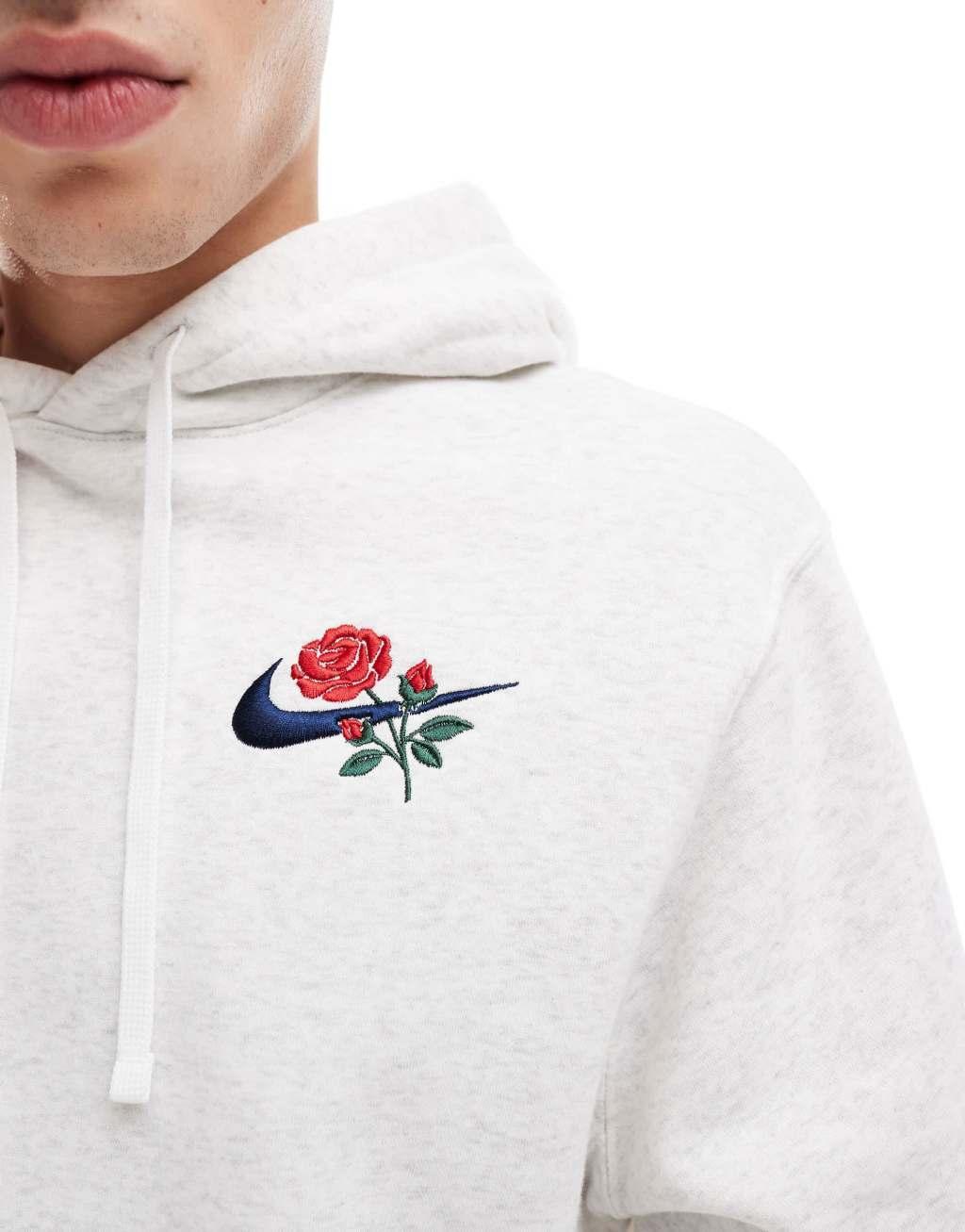 Nike Rose Swoosh logo hoodie in white Product Image