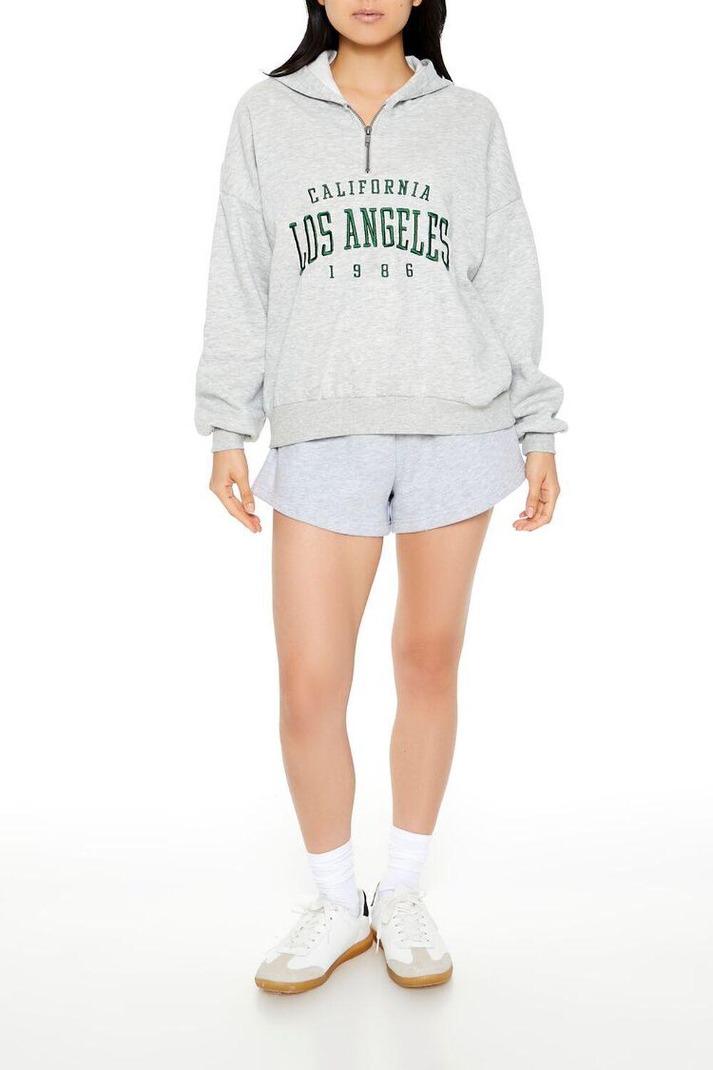 Fleece California Half-Zip Hoodie | Forever 21 Product Image