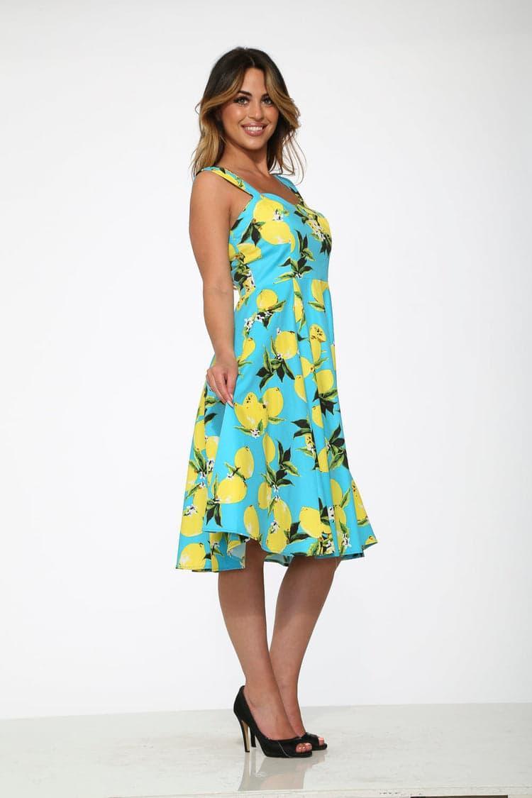 Lemon Print Swing Dress Product Image
