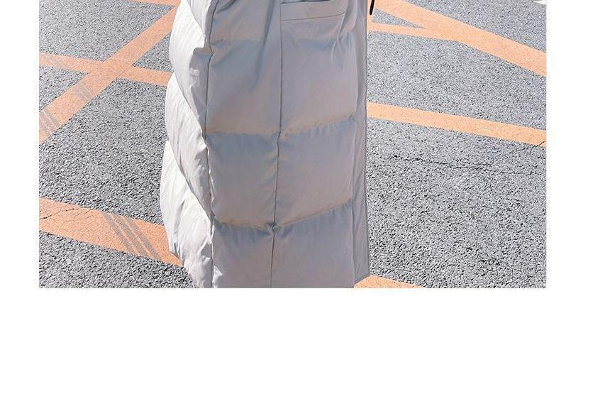 Plain Hooded Padded Midi Zip Coat Product Image