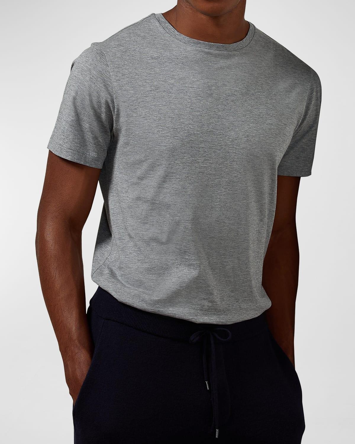 Mens Short-Sleeve Crewneck Cotton Tee Product Image