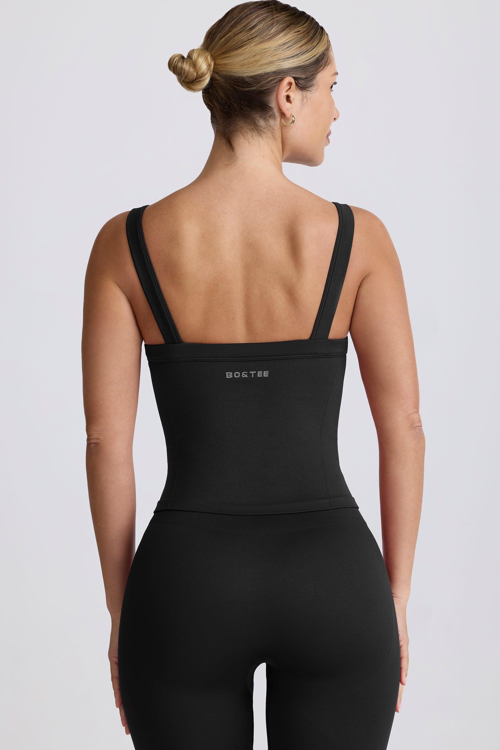 Super Sculpt Seamless Longline Tank Top in Black Product Image