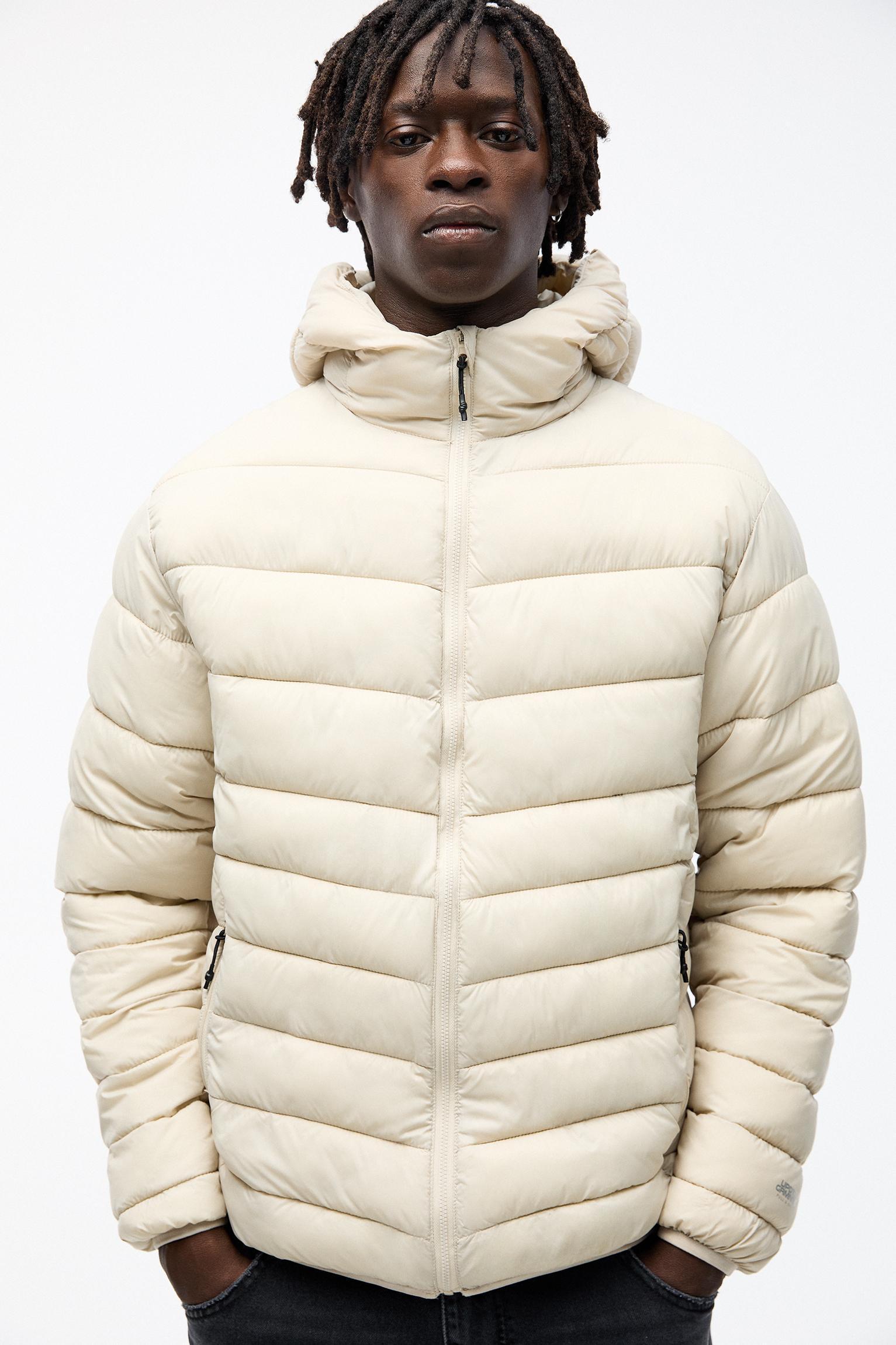 Lightweight puffer jacket with hood Product Image