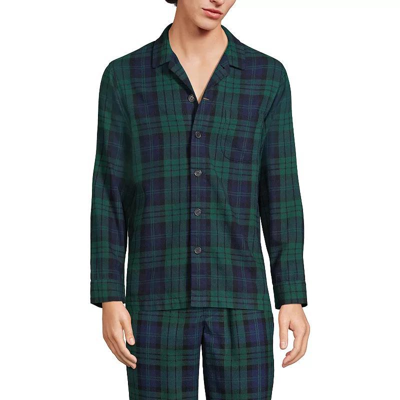 Mens Lands End Flannel Pajama Shirt Product Image