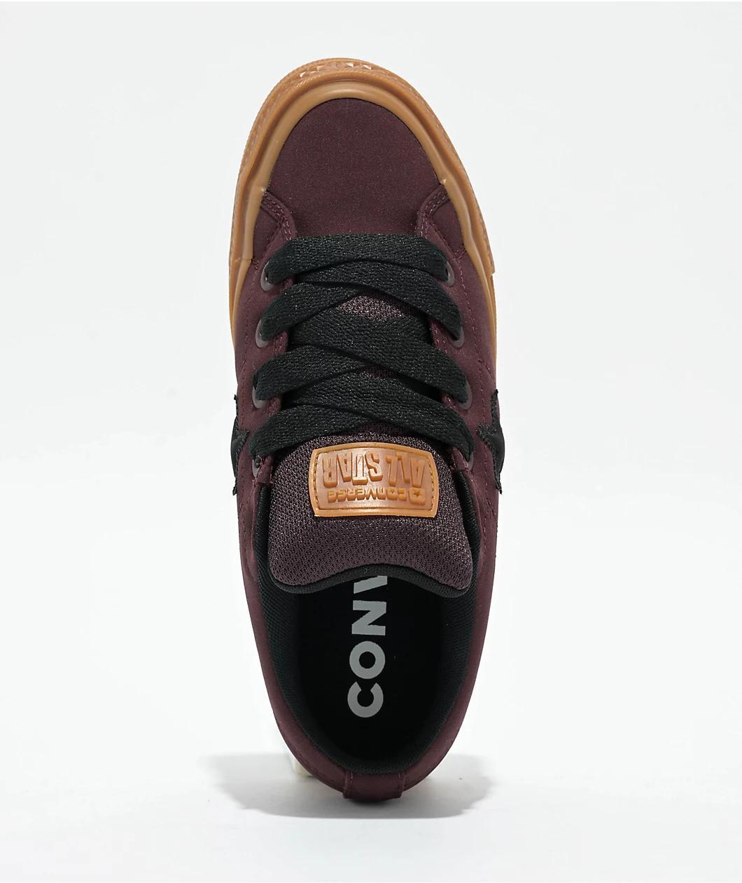 Converse One Star Puffed Bloodstone, Black, & Gum Skate Shoes Product Image