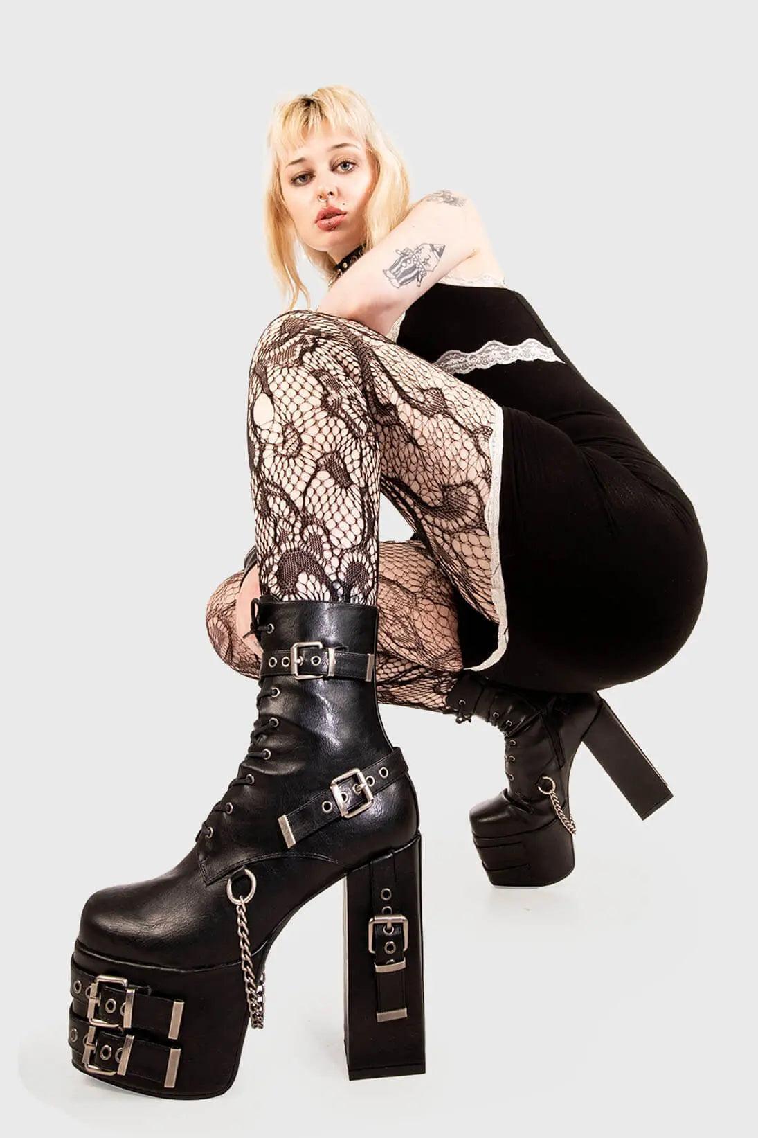 Diligence Chunky Platform Ankle Boots Product Image