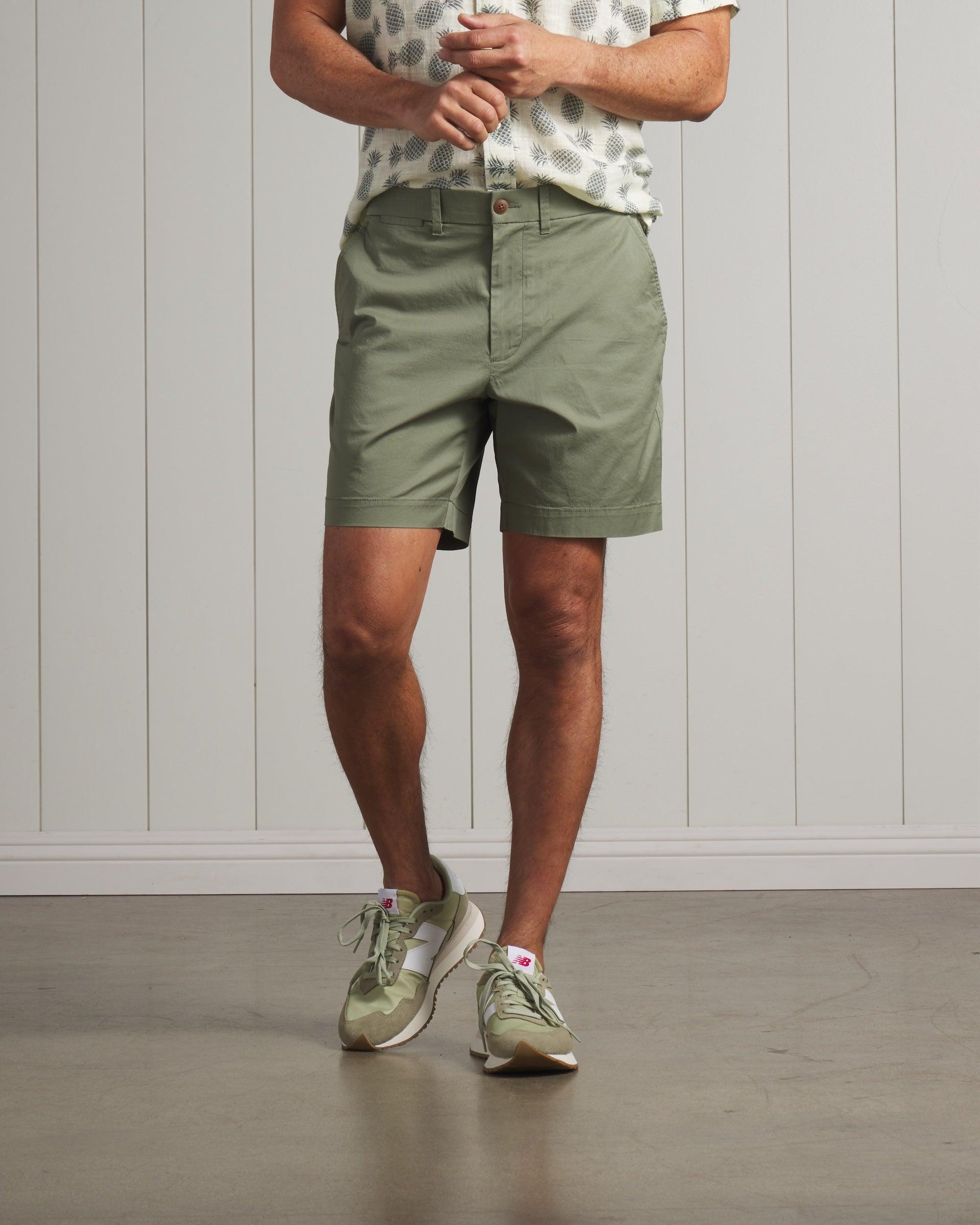 Thompson Flex Stretch Shorts 7"- Olivine Product Image