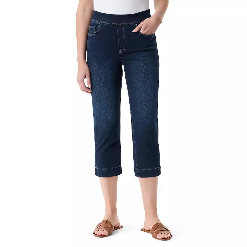 Petite Gloria Vanderbilt Amanda Pull On Capris, Women's,  Product Image