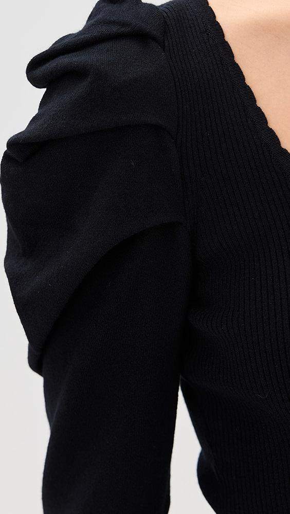 FARM Rio Black Knit Blouse | Shopbop Product Image