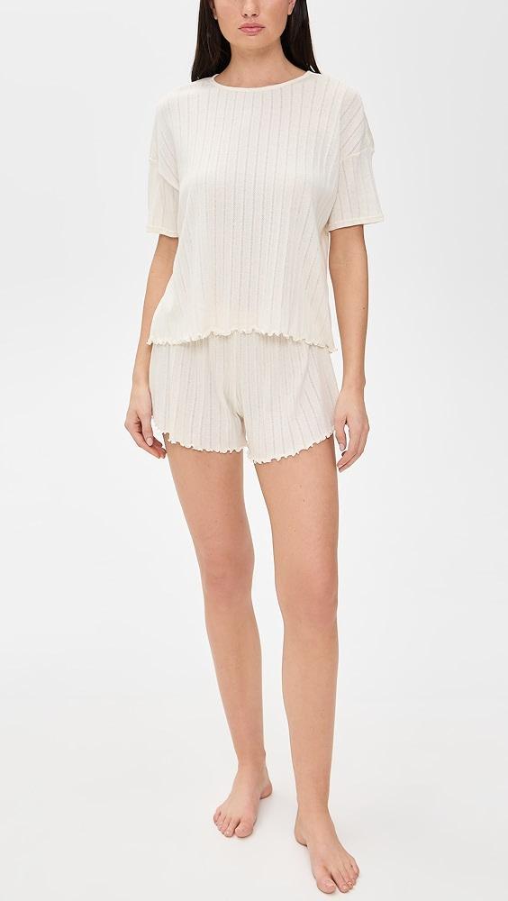 Eberjey Pointelle Shorts | Shopbop Product Image